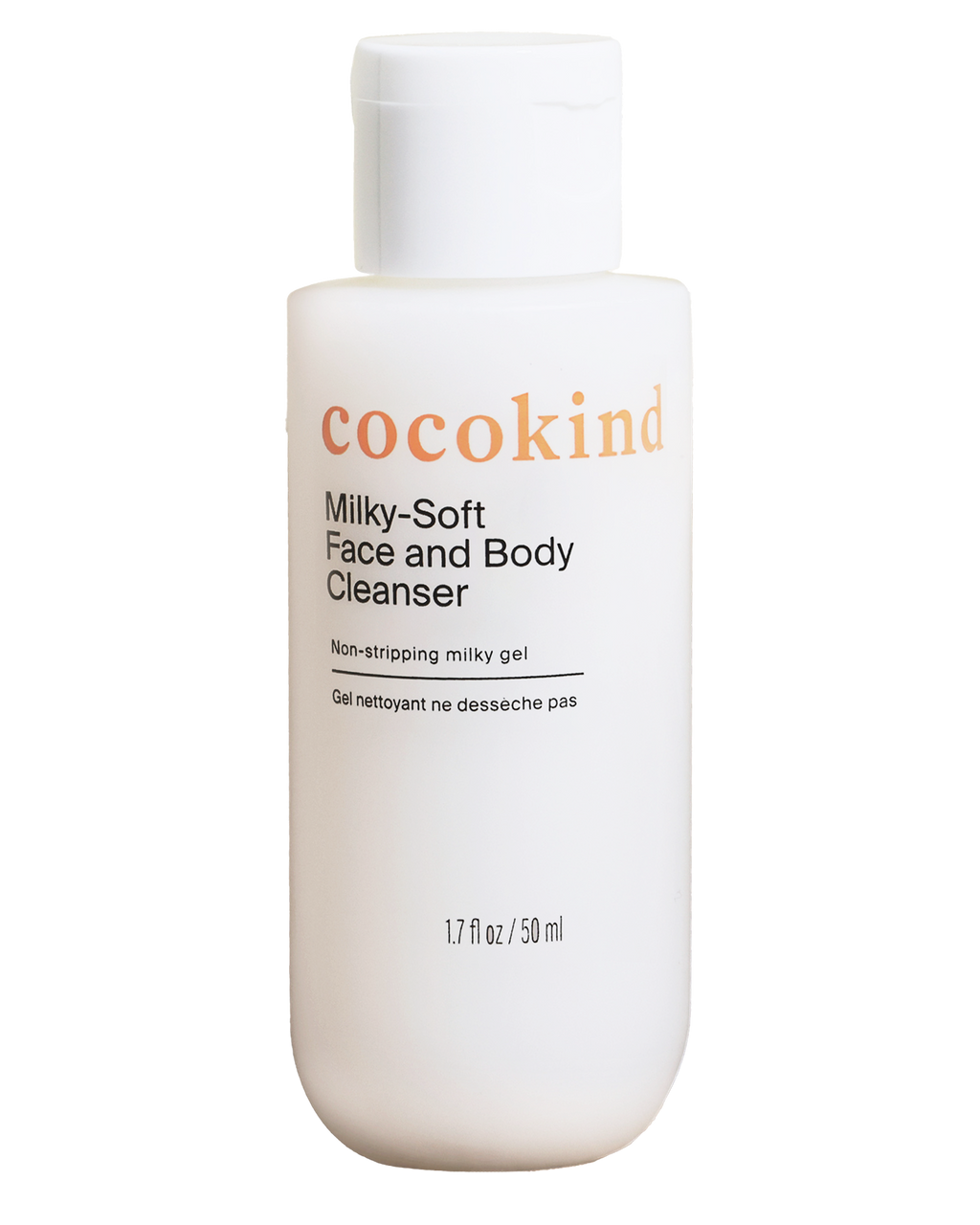 travel-size milky-soft face and body cleanser product image 1
