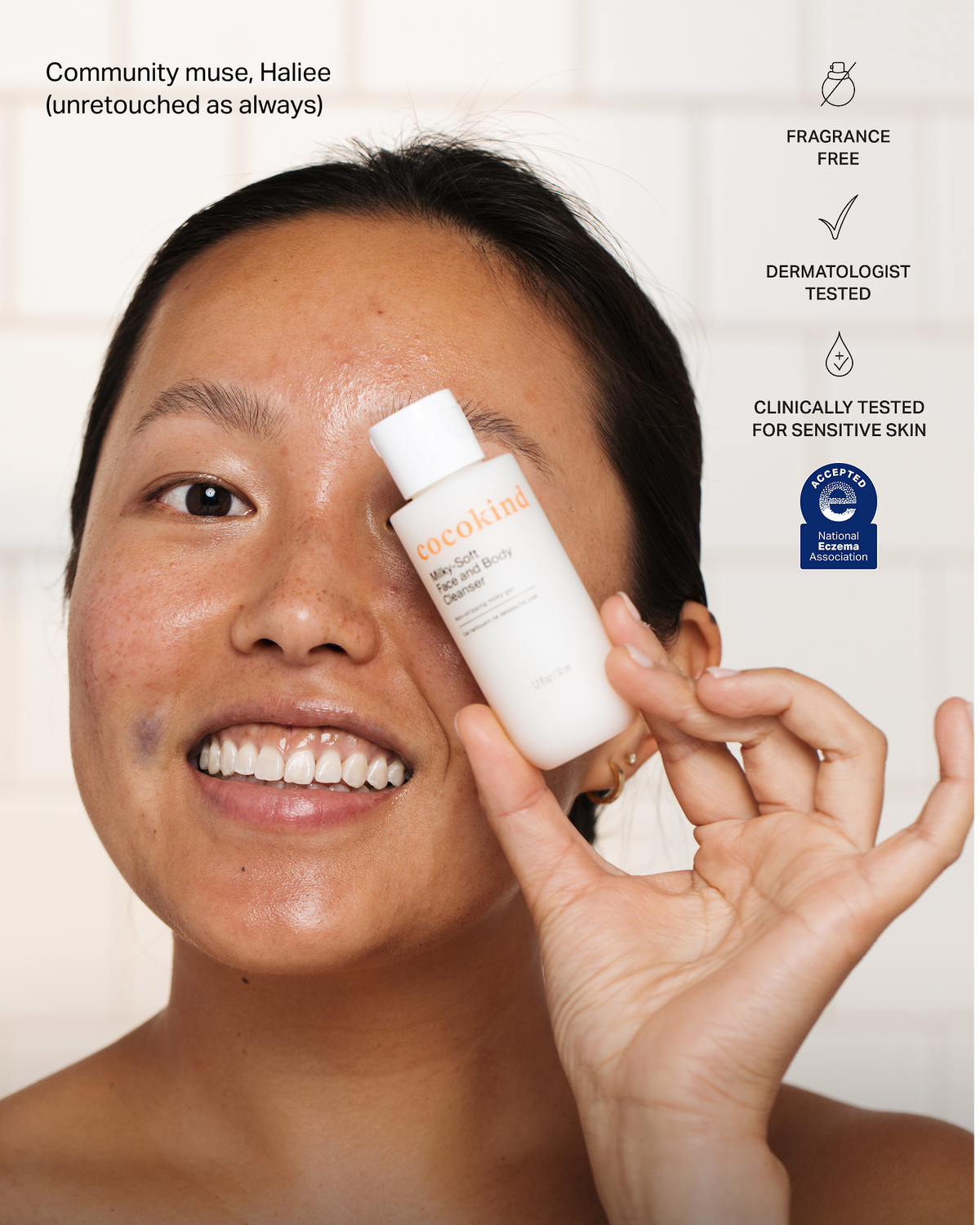 travel-size milky-soft face and body cleanser product image 2