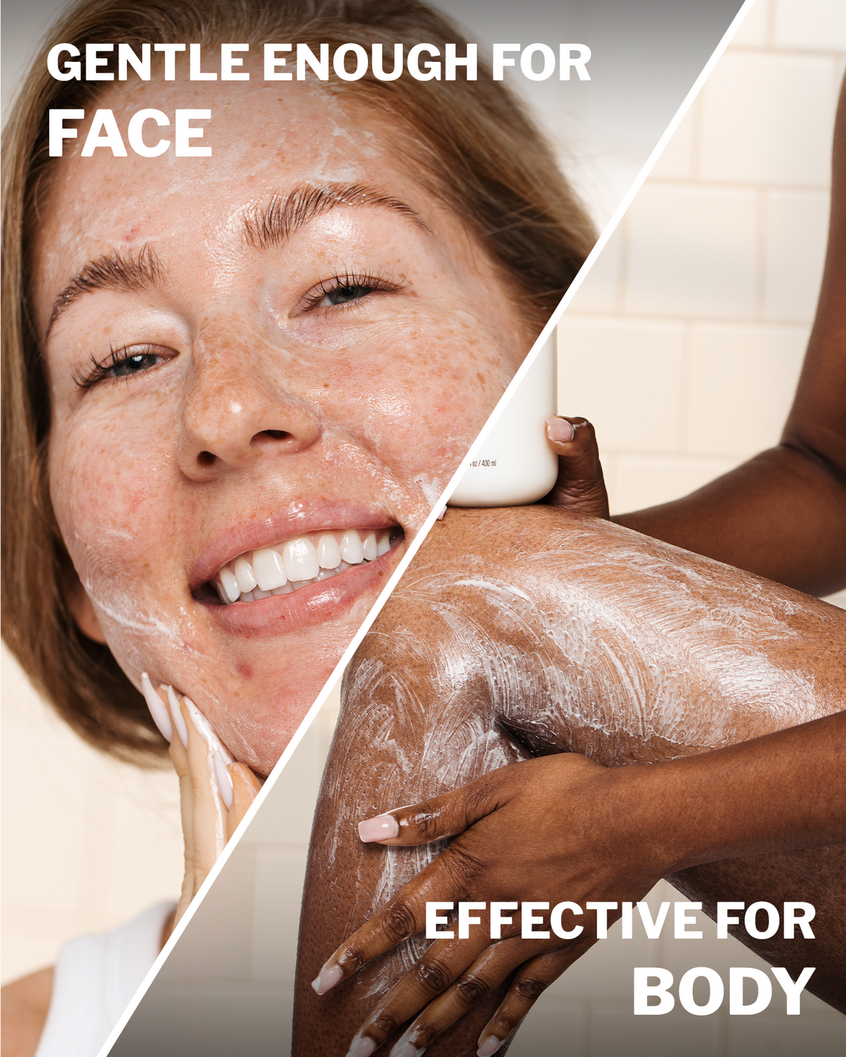 travel-size milky-soft face and body cleanser product image 3