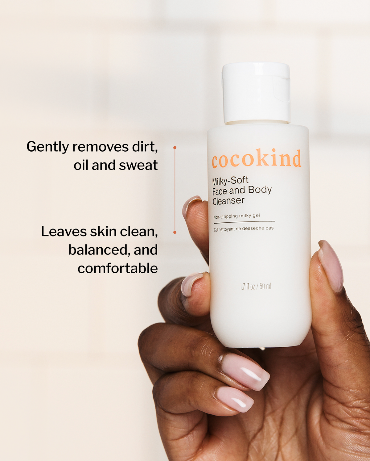 travel-size milky-soft face and body cleanser product image 4