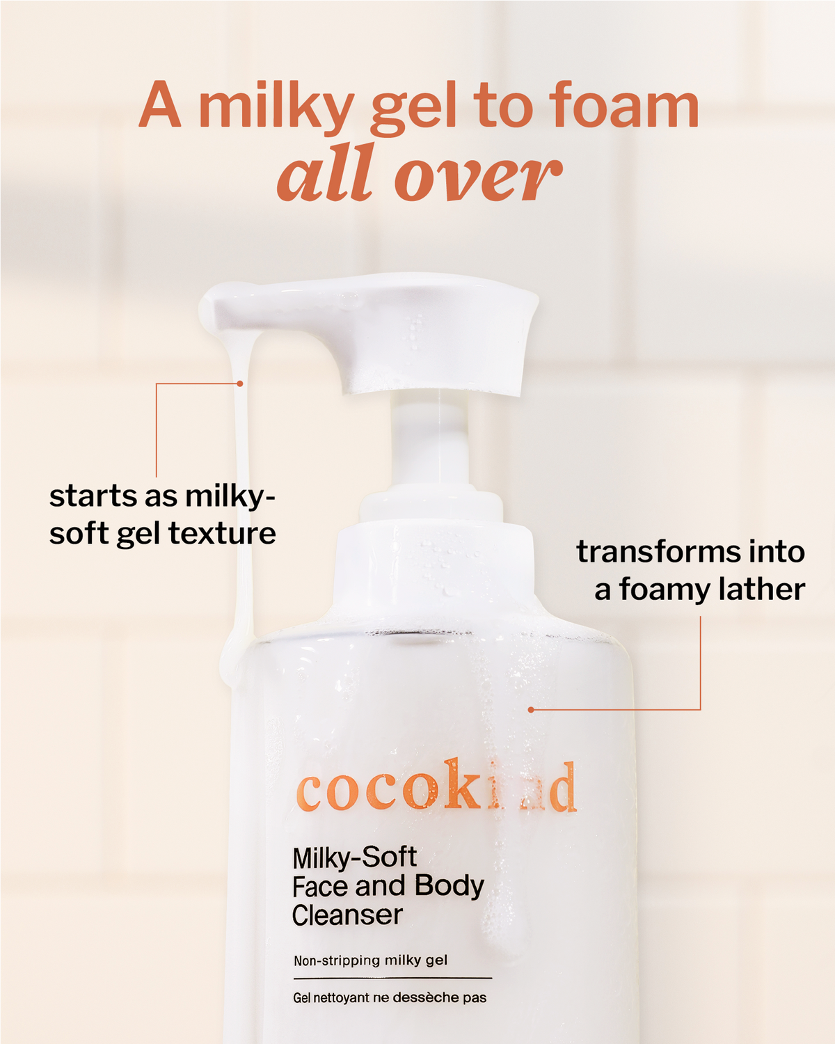 milky-soft face and body cleanser product image 3
